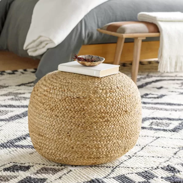 Artistic Weavers Ruiri Pouf 16H x 20W x 20D Dark BlueWheat