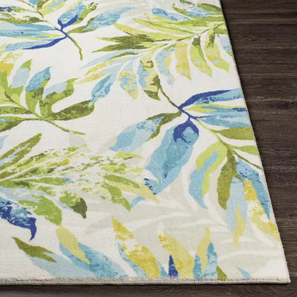 Artistic Weavers Samar Tropical Palm Frond Area Rug 5 x 76 LimeAqua2 x 3 LimeAqua