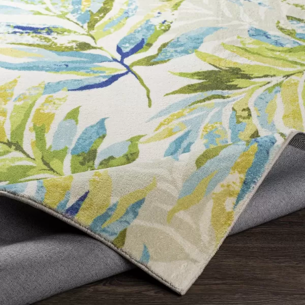 Artistic Weavers Samar Tropical Palm Frond Area Rug 5 x 76 LimeAqua2 x 3 LimeAqua