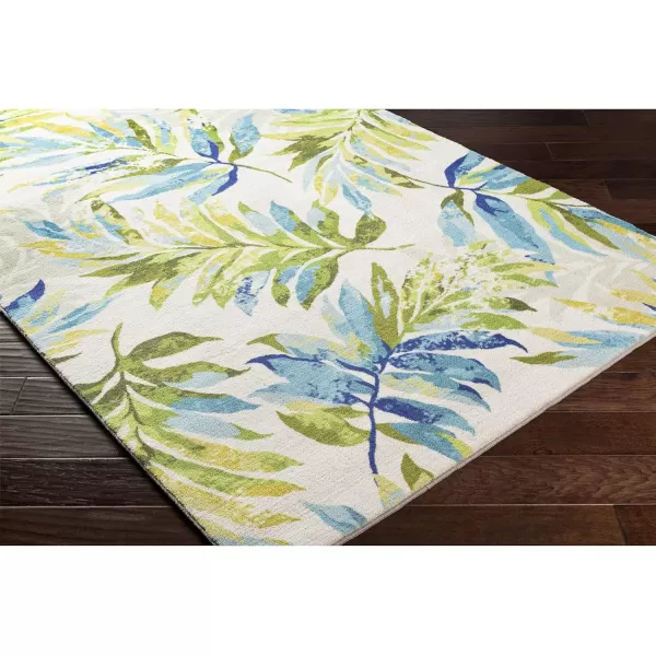 Artistic Weavers Samar Tropical Palm Frond Area Rug 5 x 76 LimeAqua2 x 3 LimeAqua