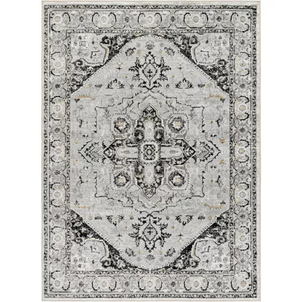 Artistic Weavers San Francisco Vintage Medallion Area Rug 53 x 7 BlueCharcoal 53 x 7