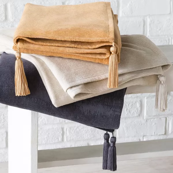 Artistic Weavers Sancerre Modern Distressed Decorative Throw Blanket 50 W x 60 LCharcoal