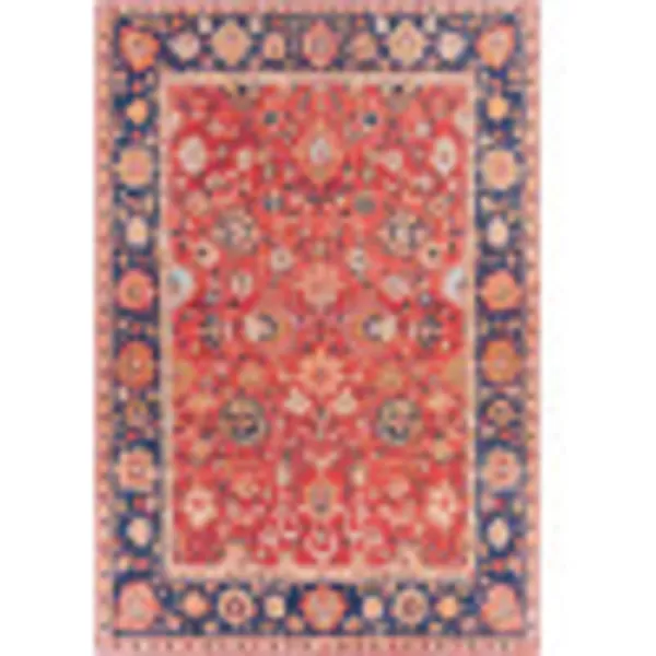 Artistic Weavers Sanka Border Oriental Area Rug 36 x 56 RedNavyArtistic Weavers Sanka Border Oriental Area Rug 36 x 56 RedNavy