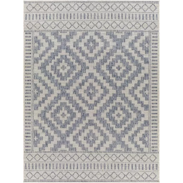 Artistic Weavers Sawyer Boho Diamond Outdoor Area Rug 53 x 7 BlueArtistic Weavers Sawyer Boho Diamond Outdoor Area Rug 53 x 7 Blue