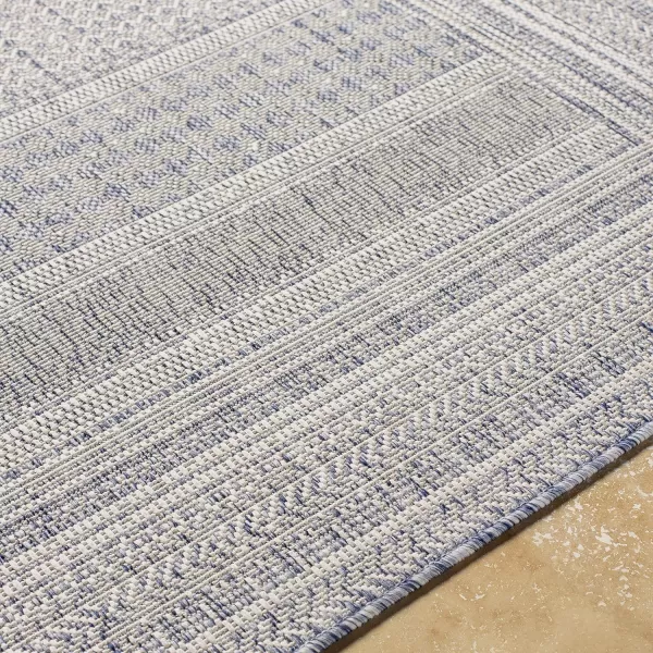 Artistic Weavers Sawyer Boho Diamond Outdoor Area Rug 53 x 7 TaupeBlueArtistic Weavers Sawyer Boho Diamond Outdoor Area Rug 53 x 7 TaupeBlue