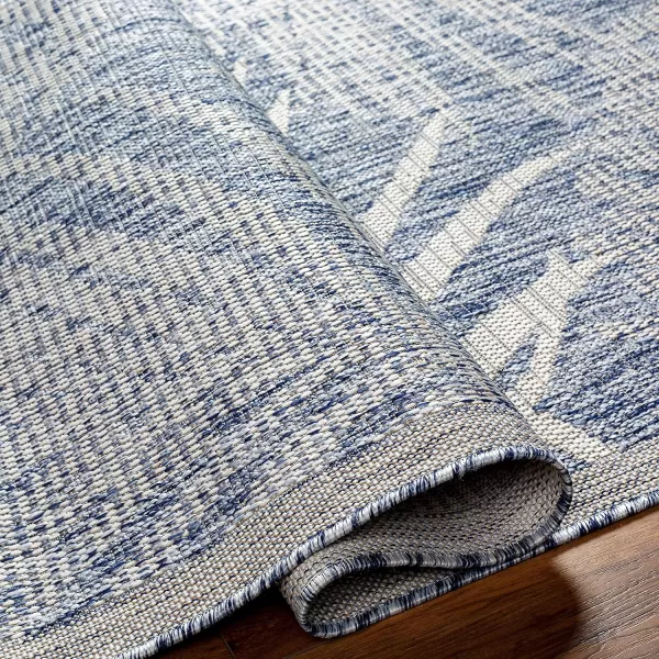 Artistic Weavers Sawyer Coastal Palm Outdoor Area Rug 53 x 7 TaupeKhaki53 x 7 Blue