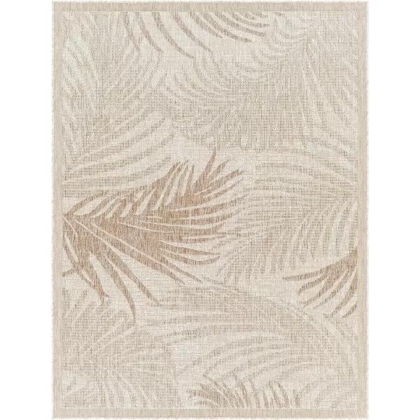 Artistic Weavers Sawyer Coastal Palm Outdoor Area Rug 53 x 7 TaupeKhaki53 x 7 Khaki