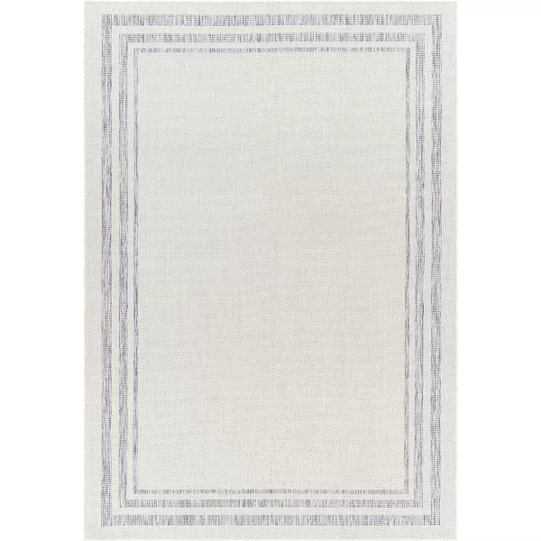Artistic Weavers Sawyer Cottage Border Outdoor Area Rug 53 x 7 CreamBlueArtistic Weavers Sawyer Cottage Border Outdoor Area Rug 53 x 7 CreamBlue