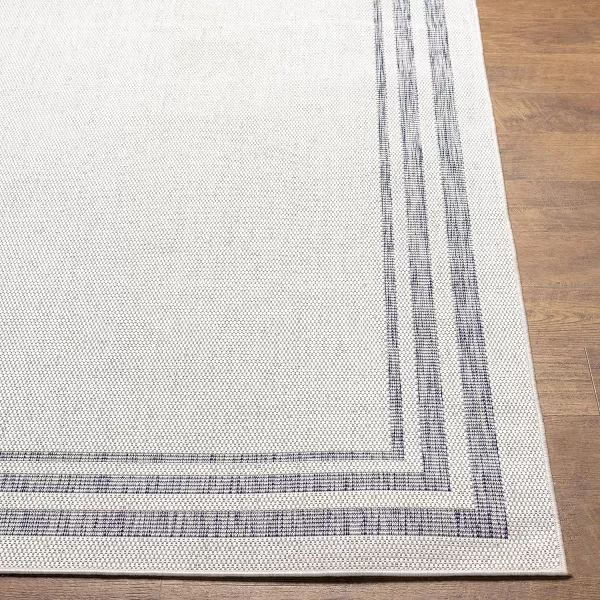 Artistic Weavers Sawyer Cottage Border Outdoor Area Rug 53 x 7 CreamBlueArtistic Weavers Sawyer Cottage Border Outdoor Area Rug 53 x 7 CreamBlue