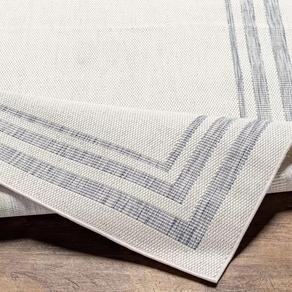 Artistic Weavers Sawyer Cottage Border Outdoor Area Rug 53 x 7 CreamBlueArtistic Weavers Sawyer Cottage Border Outdoor Area Rug 53 x 7 CreamBlue