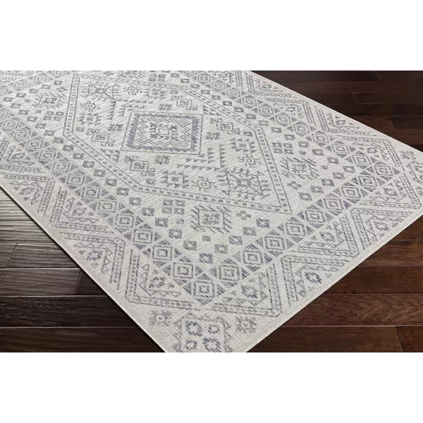 Artistic Weavers Sawyer Global Boho Medallion Outdoor Area Rug 53 x 7 Khaki53 x 7 CreamBlue