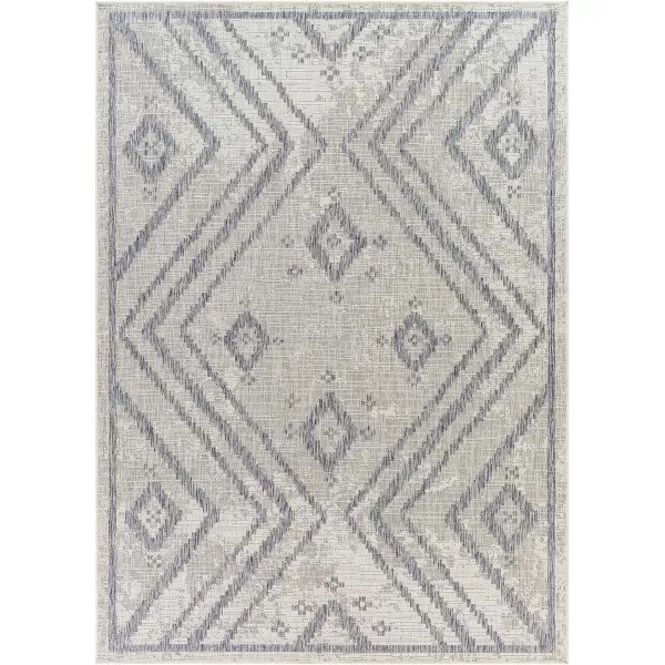 Artistic Weavers Sawyer Global Diamond Chevron Outdoor Area Rug 53 x 7 TaupeBlueArtistic Weavers Sawyer Global Diamond Chevron Outdoor Area Rug 53 x 7 TaupeBlue