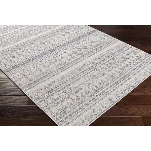 Artistic Weavers Sawyer Moroccan Stripe Outdoor Area Rug 53 x 7 CreamLight BlueArtistic Weavers Sawyer Moroccan Stripe Outdoor Area Rug 53 x 7 CreamLight Blue