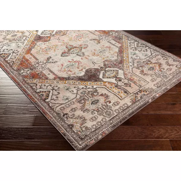 Artistic Weavers Shami AquaBurnt Orange Area Rug 710 x 1036 ft 7 in x 9 ft Burnt Orange