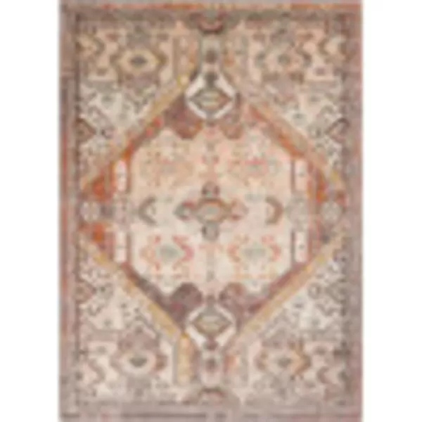 Artistic Weavers Shami AquaBurnt Orange Area Rug 710 x 1036 ft 7 in x 9 ft Burnt Orange