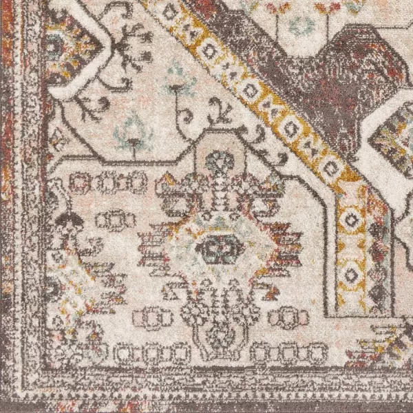Artistic Weavers Shami AquaBurnt Orange Area Rug 710 x 1036 ft 7 in x 9 ft Burnt Orange