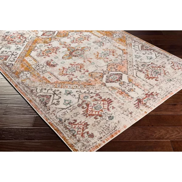 Artistic Weavers Shami AquaBurnt Orange Area Rug 710 x 1036 ft 7 in x 9 ft Mustard