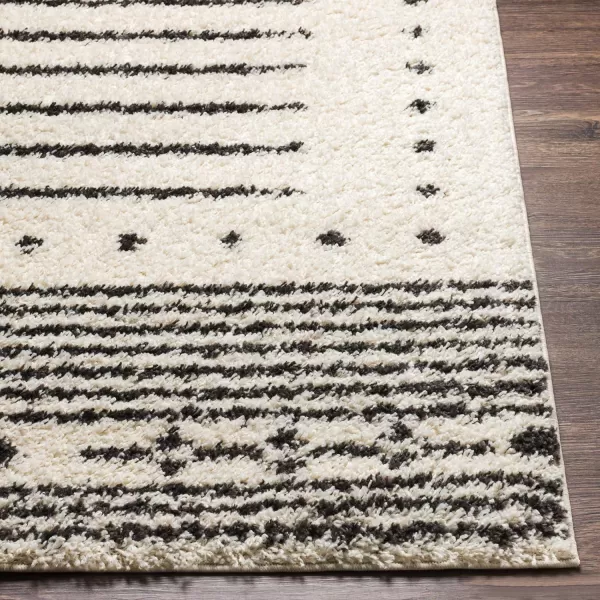 Artistic Weavers Shay Striped Shag Area Rug 53 x 7 CharcoalCream53 x 7