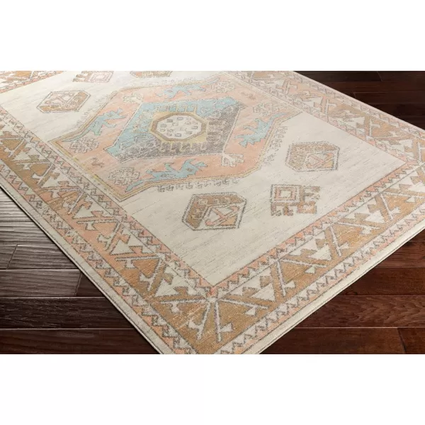 Artistic Weavers Sokanon Outdoor Medallion Area Rug53 x 73IvorySaffron53 x 73 IvorySaffron