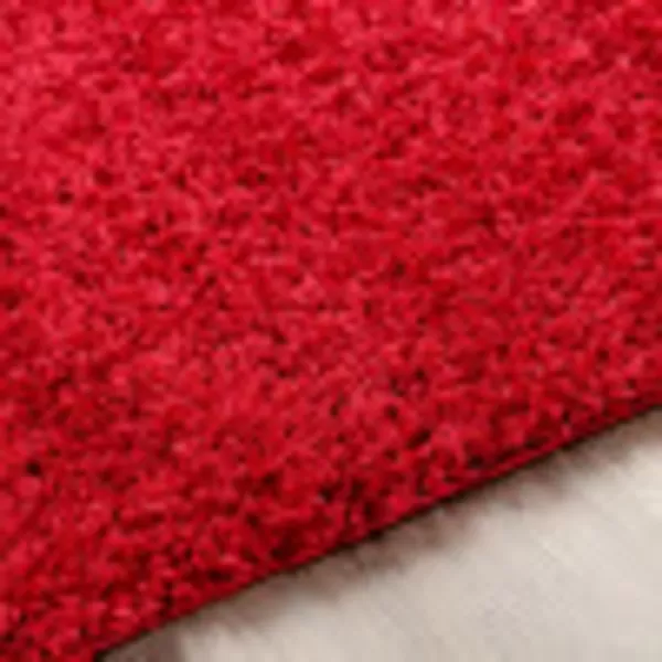 Artistic Weavers Solid Plush Blissful Shag Area Rug 710 x 10 Cream53 x 7 Red