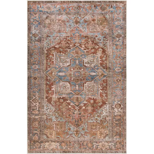 Artistic Weavers Stacia Oriental Washable Area Rug 5 ft x 7 ft 6 in RedBlue2 ft 6 in x 4 ft RedBlue