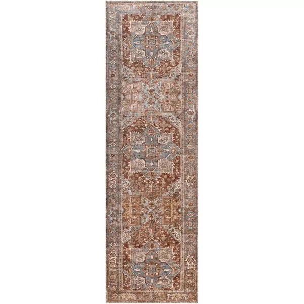 Artistic Weavers Stacia Oriental Washable Area Rug 5 ft x 7 ft 6 in RedBlue2 ft 6 in x 8 ft RedBlue