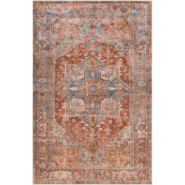 Artistic Weavers Stacia Oriental Washable Area Rug 5 ft x 7 ft 6 in RedBlue3 ft 6 in x 5 ft 6 in RedBlue