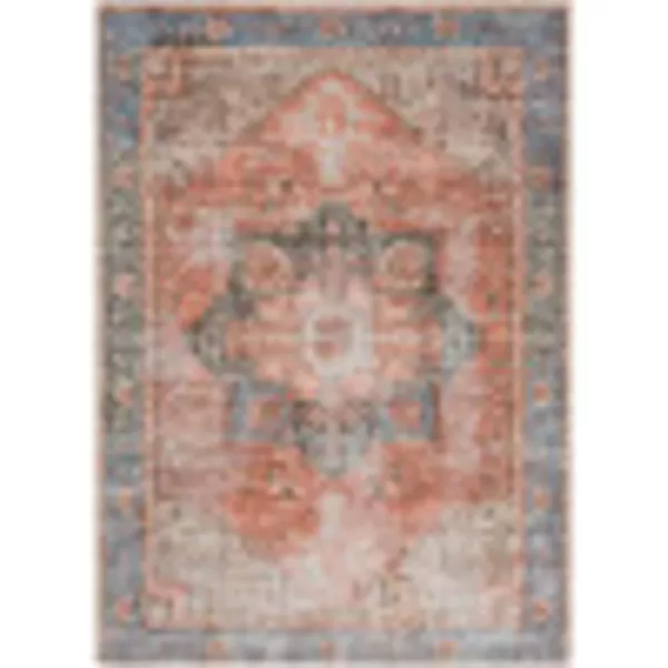 Artistic Weavers Suri Vintage Washable Area Rug 53 x 73 RustBlue2 x 211 RustBlue