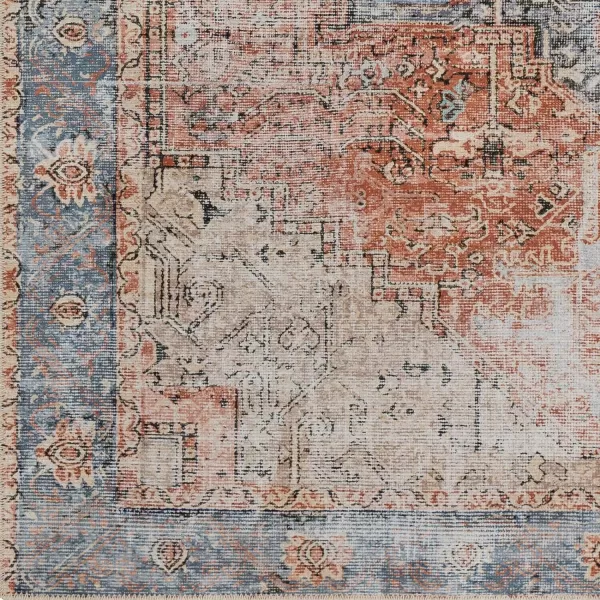 Artistic Weavers Suri Vintage Washable Area Rug 53 x 73 RustBlue2 x 211 RustBlue