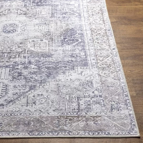 Artistic Weavers Suri Vintage Washable Area Rug 53 x 73 RustBlue27 x 14 Light GreyPurple