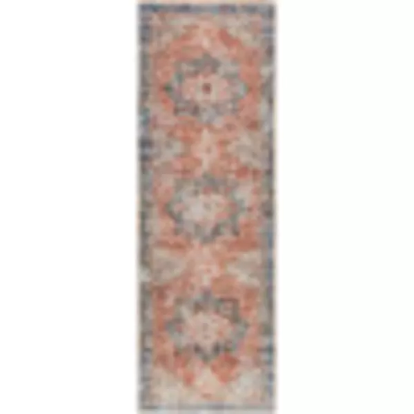 Artistic Weavers Suri Vintage Washable Area Rug 53 x 73 RustBlue27 x 14 RustBlue