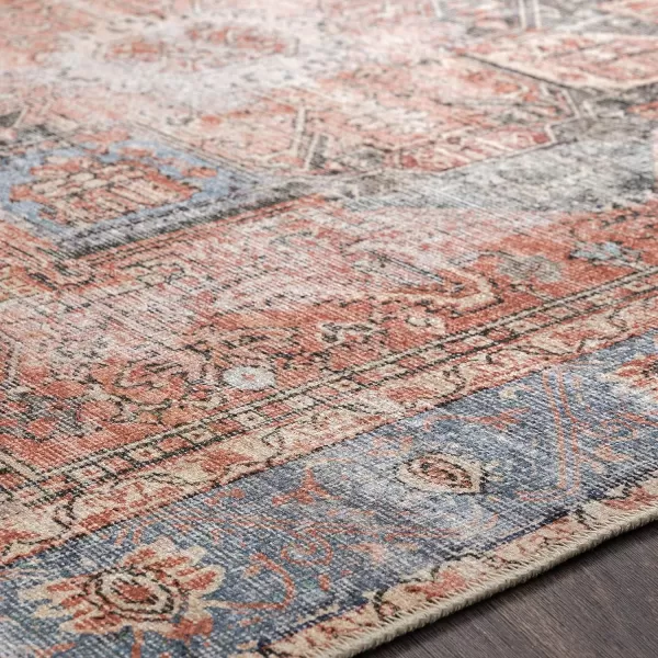 Artistic Weavers Suri Vintage Washable Area Rug 53 x 73 RustBlue53 x 73 RustBlue