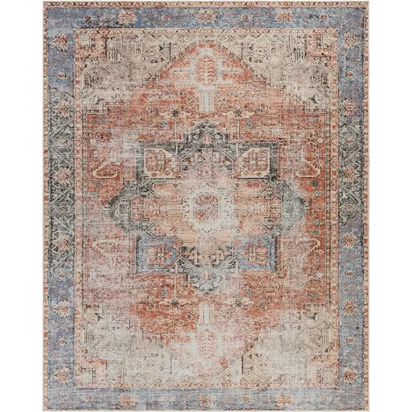 Artistic Weavers Suri Vintage Washable Area Rug 53 x 73 RustBlue710 x 102 RustBlue