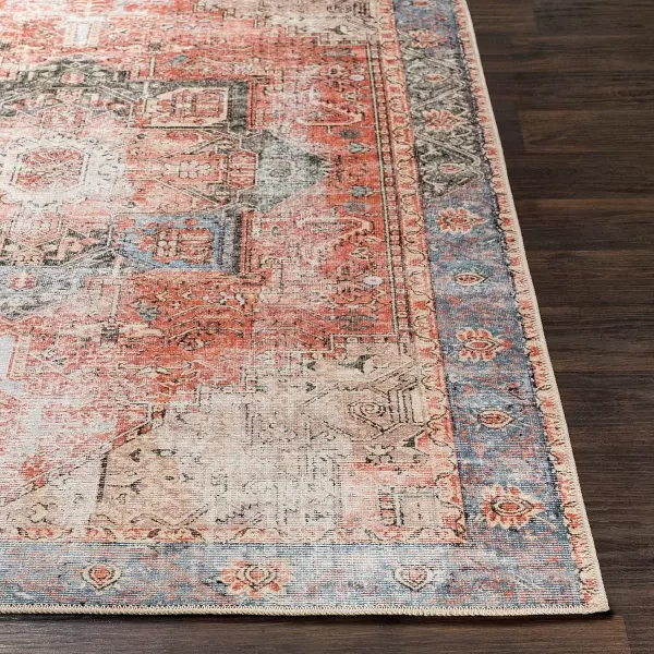 Artistic Weavers Suri Vintage Washable Area Rug 53 x 73 RustBlue710 x 102 RustBlue