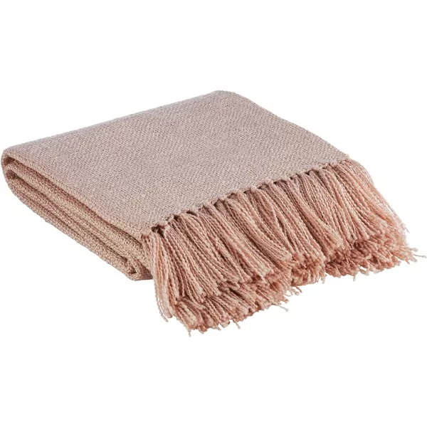 Artistic Weavers Swindon Farmhouse Woven Decorative Throw Blanket 50 x 6050 x 60 Blush  Gold