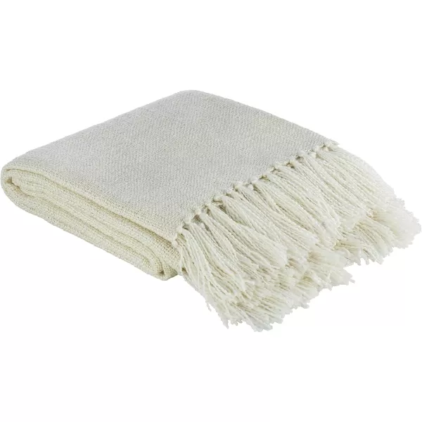 Artistic Weavers Swindon Farmhouse Woven Decorative Throw Blanket 50 x 6050 x 60 Ivory  Gold