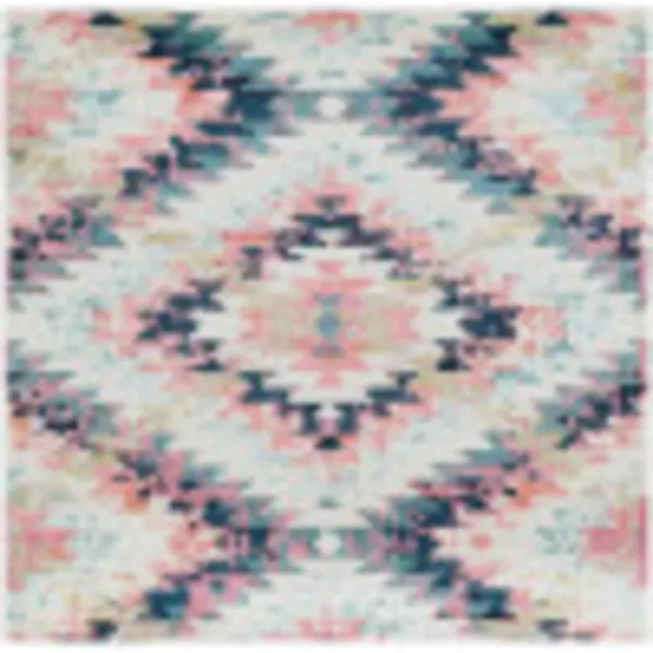 Artistic Weavers Tara Bohemian Southwestern Area Rug67 SquareTealArtistic Weavers Tara Bohemian Southwestern Area Rug67 SquareTeal