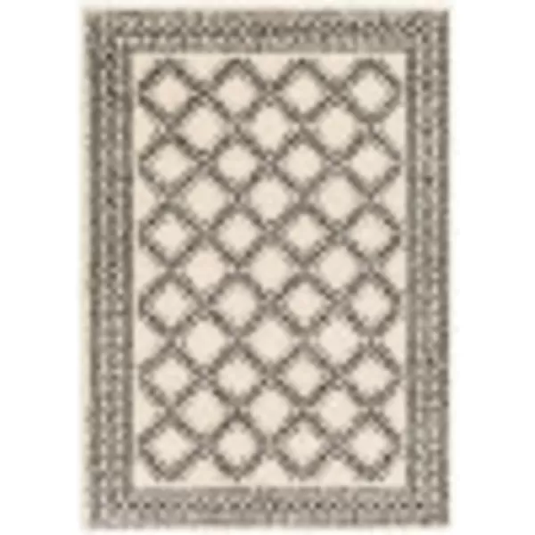 Artistic Weavers Tetra Geometric Shag Area Rug 27 x 73 CharcoalCream27 x 73