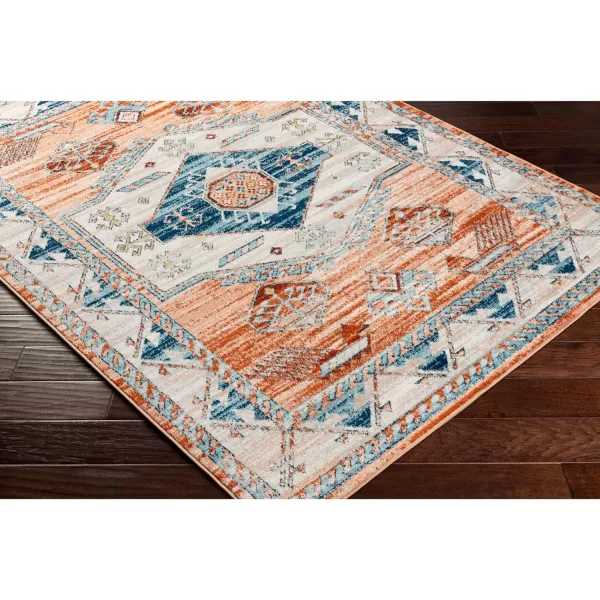 Artistic Weavers Tevazu Vintage Area Rug53 x 7Light GrayOrange 53 x 7