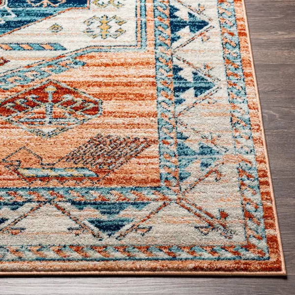 Artistic Weavers Tevazu Vintage Area Rug53 x 7Light GrayOrange 53 x 7