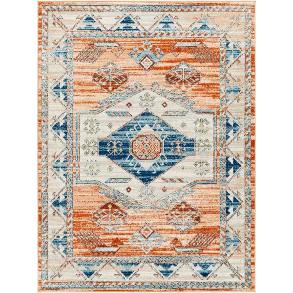 Artistic Weavers Tevazu Vintage Area Rug53 x 7Light GrayOrange 53 x 7