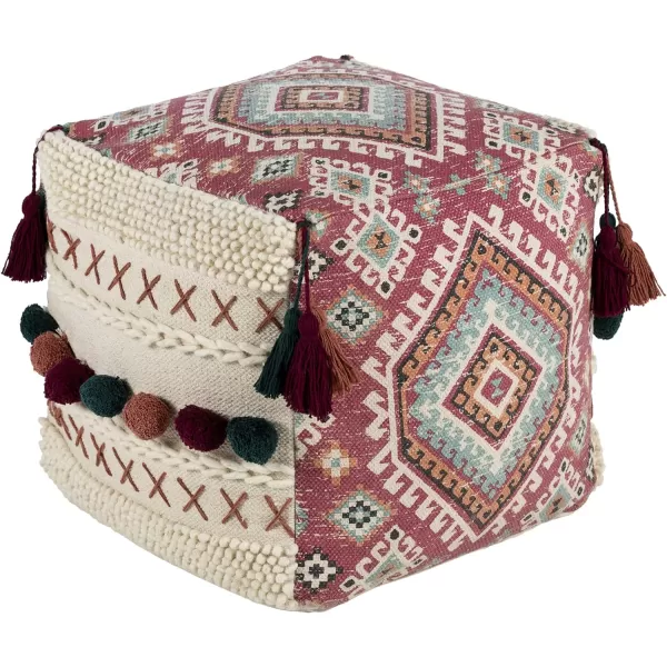 Artistic Weavers Thimm Global Pouf H W x 18 D RedArtistic Weavers Thimm Global Pouf H W x 18 D Red