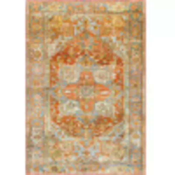 Artistic Weavers Tobi Vintage Medallion Washable Area Rug 710 x 106 Burnt Orange27 x 4