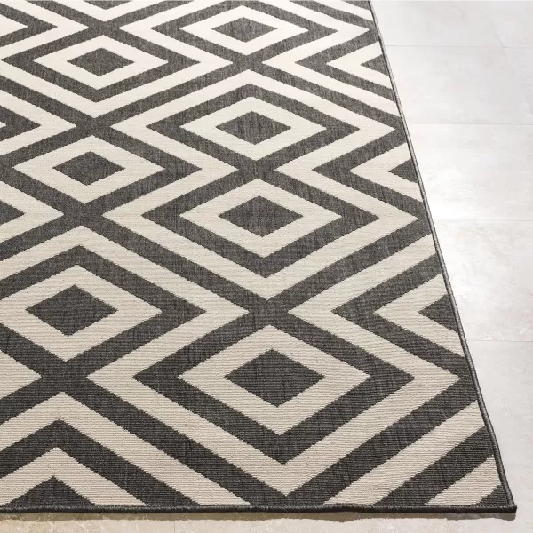 Artistic Weavers Trivette Blue Area Rug 73 Square25 x 1110 Black amp Beige