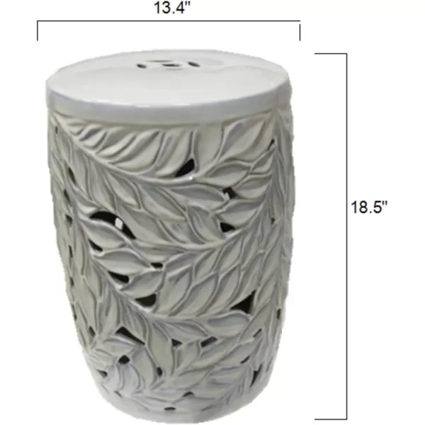 Artistic Weavers Tropics Garden Stool WhiteArtistic Weavers Tropics Garden Stool White