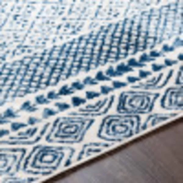 Artistic Weavers Vanessa Bohemian Border Area Rug Denim 53 x 7153 x 71