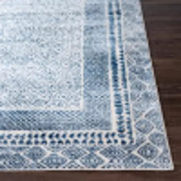 Artistic Weavers Vanessa Bohemian Border Area Rug Denim 53 x 7153 x 71