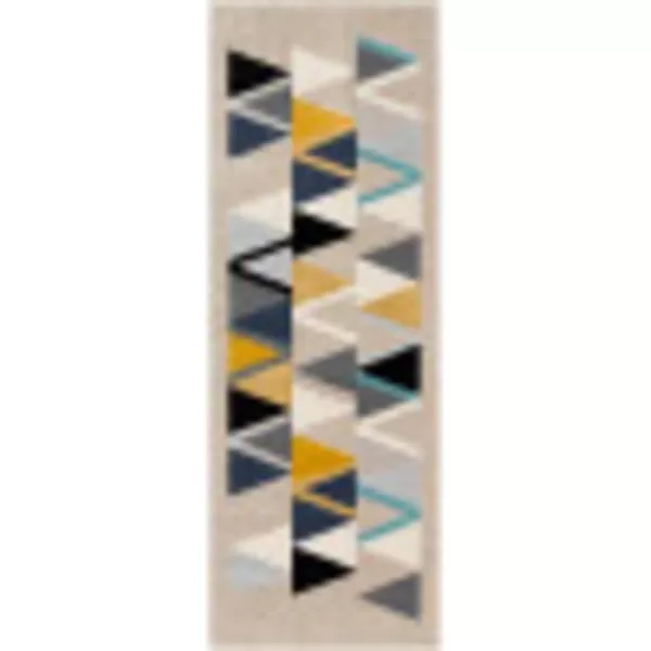 Artistic Weavers Vera Modern Geometric Area Rug 27 x 73 MustardKhakiArtistic Weavers Vera Modern Geometric Area Rug 27 x 73 MustardKhaki