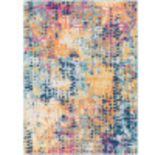 Artistic Weavers Vivi Bohemian Abstract Area Rug 53 x 71 Navy53 x 71 Orange