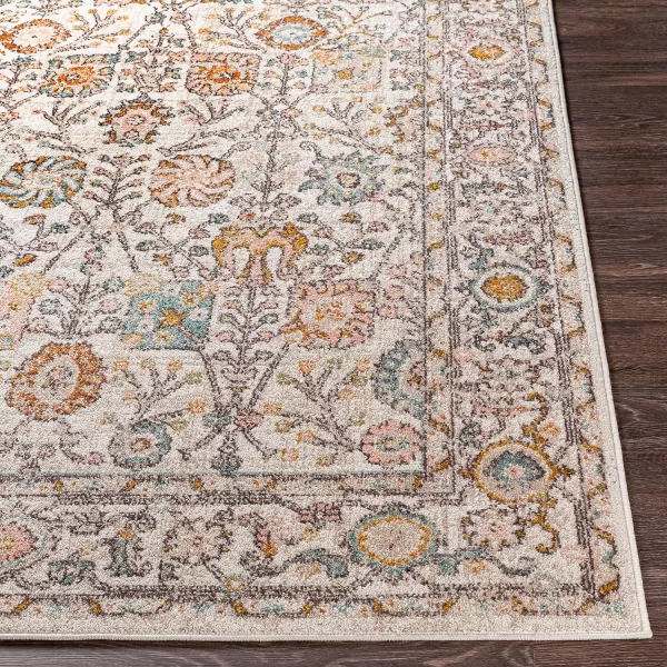 Artistic Weavers Vurosa Vintage Traditional Area Rug 53 Round IvoryArtistic Weavers Vurosa Vintage Traditional Area Rug 53 Round Ivory